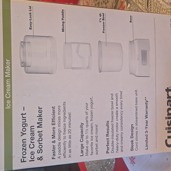 New in box Cuisinart ice cream maker - Picture 4 of 5